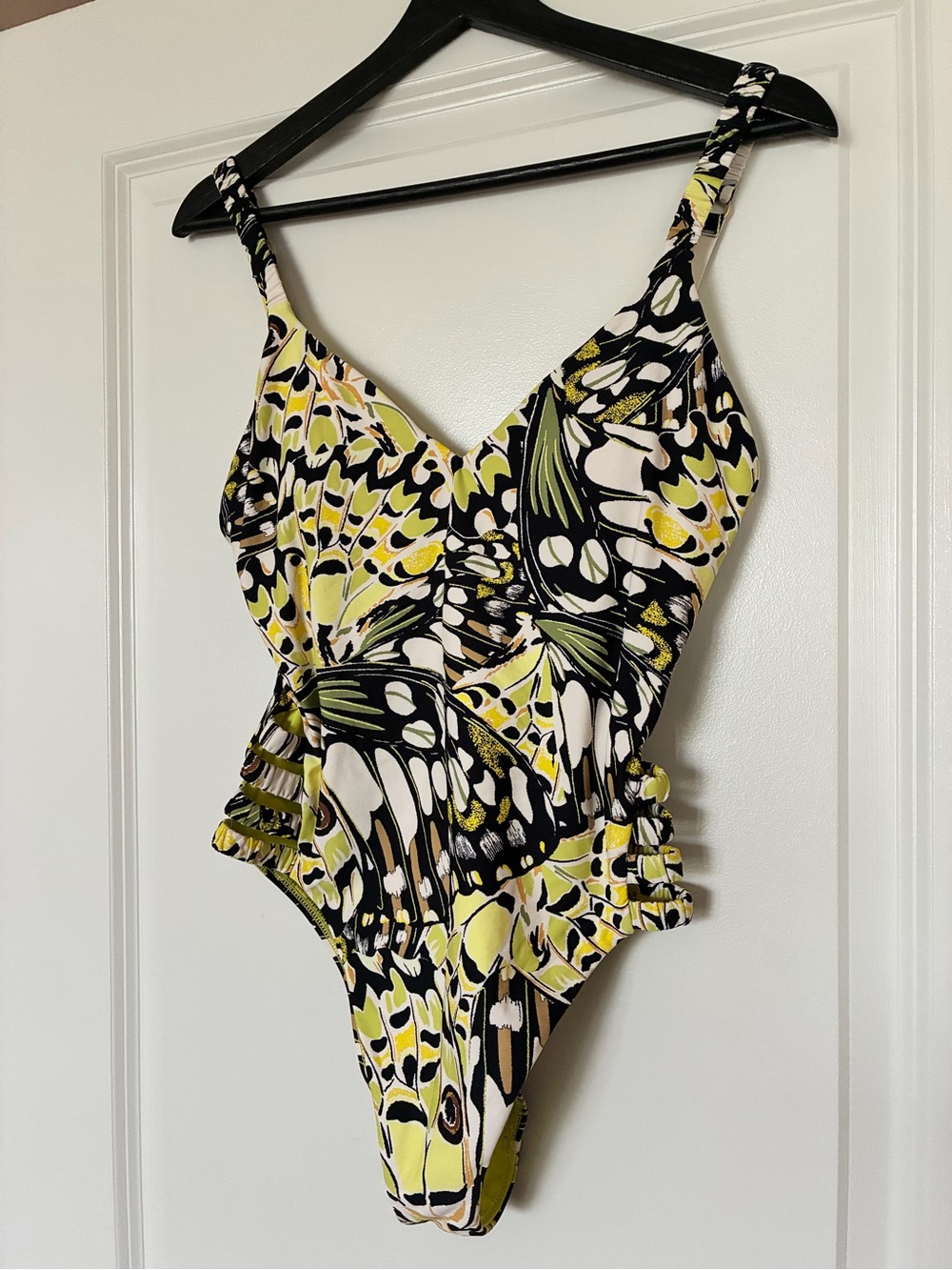 Seafolly - Yellow Black Butterfly-Print One-Piece Swimsuit